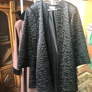 Satin evening coat